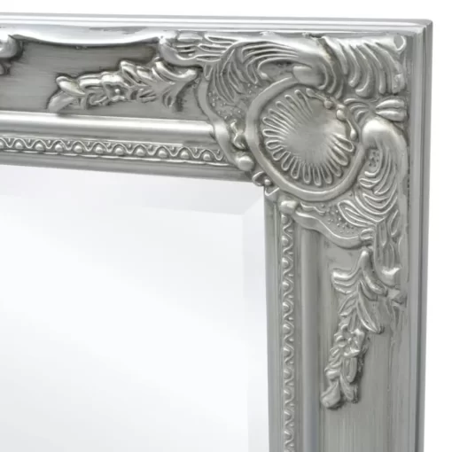 vidaXL Decor* Wall Mirror Baroque Style 39.4"X19.7" Silver