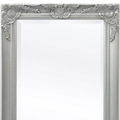 vidaXL Decor* Wall Mirror Baroque Style 39.4"X19.7" Silver