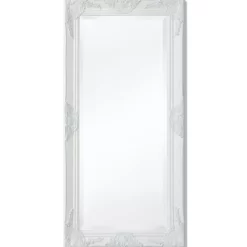 vidaXL Decor* Wall Mirror Baroque Style 39.4"X19.7" White