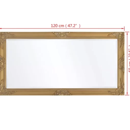 vidaXL Decor* Wall Mirror Baroque Style 47.2"X23.6" Gold