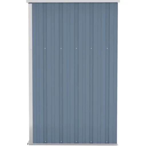 vidaXL Lawn & Garden* Wall-Mounted Garden Shed Gray 46.5"X39.4"X70.1" Galvanized Steel