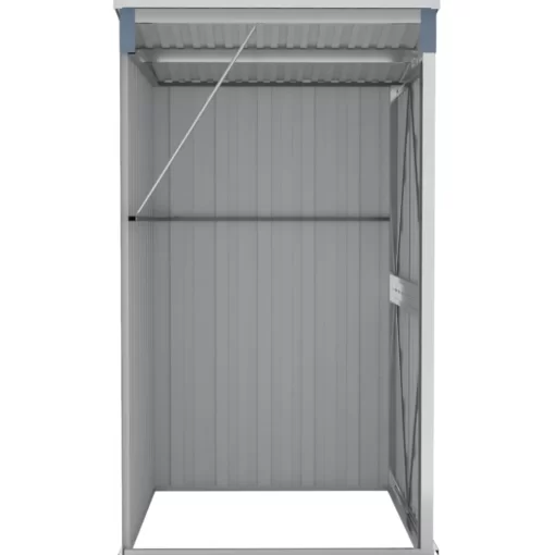 vidaXL Lawn & Garden* Wall-Mounted Garden Shed Gray 46.5"X39.4"X70.1" Galvanized Steel