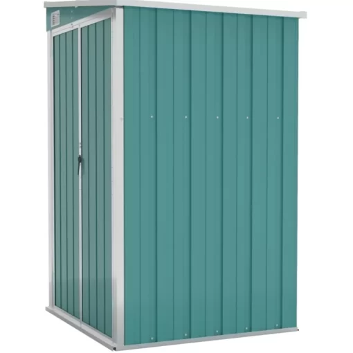 vidaXL Lawn & Garden* Wall-Mounted Garden Shed Green 46.5"X39.4"X70.1" Galvanized Steel