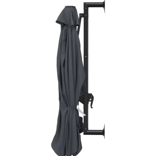 vidaXL Lawn & Garden* Wall-Mounted Parasol With Metal Pole 118.1" Anthracite