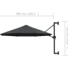 vidaXL Lawn & Garden* Wall-Mounted Parasol With Metal Pole 118.1