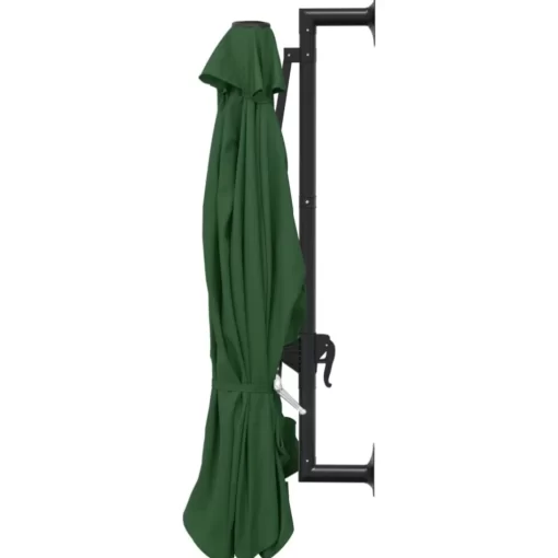 vidaXL Lawn & Garden* Wall-Mounted Parasol With Metal Pole 118.1" Green