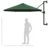 vidaXL Lawn & Garden* Wall-Mounted Parasol With Metal Pole 118.1