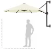 vidaXL Lawn & Garden* Wall-Mounted Parasol With Metal Pole 118.1