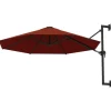 vidaXL Lawn & Garden* Wall-Mounted Parasol With Metal Pole 118.1