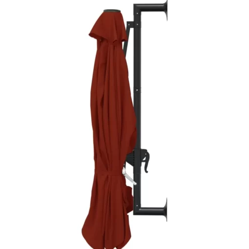 vidaXL Lawn & Garden* Wall-Mounted Parasol With Metal Pole 118.1" Terracotta