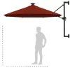 vidaXL Lawn & Garden* Wall-Mounted Parasol With Metal Pole 118.1