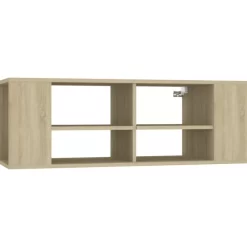 vidaXL Tv Benches & Tv Stands* Wall-Mounted Tv Stand Sonoma Oak 40.2"X13.8"X13.8" Engineered Wood