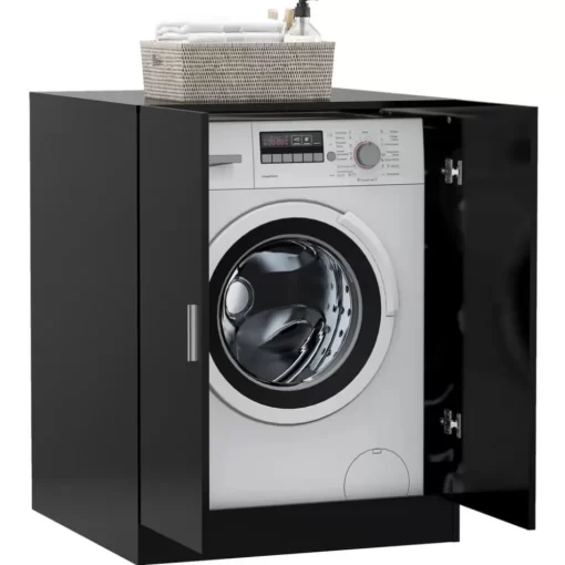 vidaXL Household Appliance Accessories* Washing Machine Cabinet Black 28"X28.1"X36"