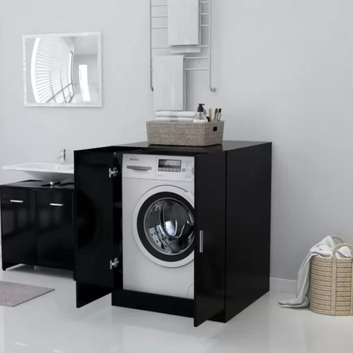 vidaXL Household Appliance Accessories* Washing Machine Cabinet Black 28"X28.1"X36"