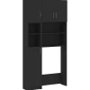 vidaXL Household Appliance Accessories* Washing Machine Cabinet Set Black Engineered Wood