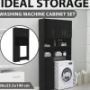 vidaXL Household Appliance Accessories* Washing Machine Cabinet Set Black Engineered Wood