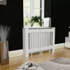 vidaXL Household Appliance Accessories* White Mdf Radiator Cover Heating Cabinet 44.1