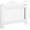 vidaXL Household Appliance Accessories* White Mdf Radiator Cover Heating Cabinet 44.1