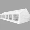 vidaXL Lawn & Garden* White Party Tent 39.4'X19.7'