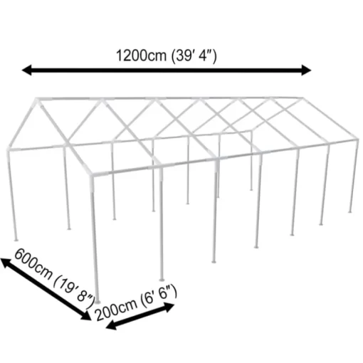 vidaXL Lawn & Garden* White Party Tent 39.4'X19.7'