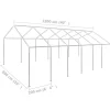 vidaXL Lawn & Garden* White Party Tent 40' X 20'