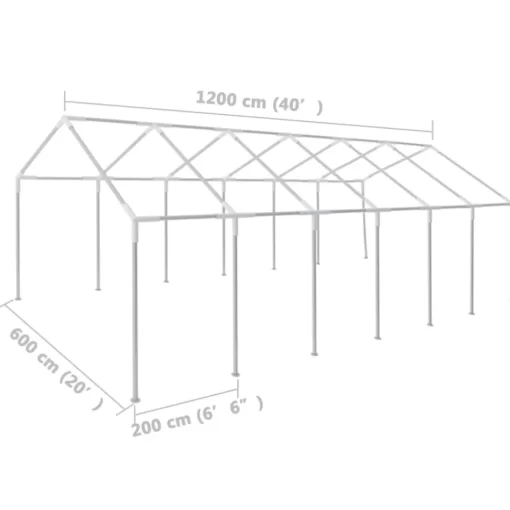 vidaXL Lawn & Garden* White Party Tent 40' X 20'