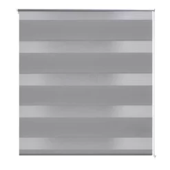 vidaXL Decor* Zebra Blind 15.7"X39.4" Gray