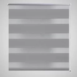 vidaXL Decor* Zebra Blind 15.7"X39.4" Gray